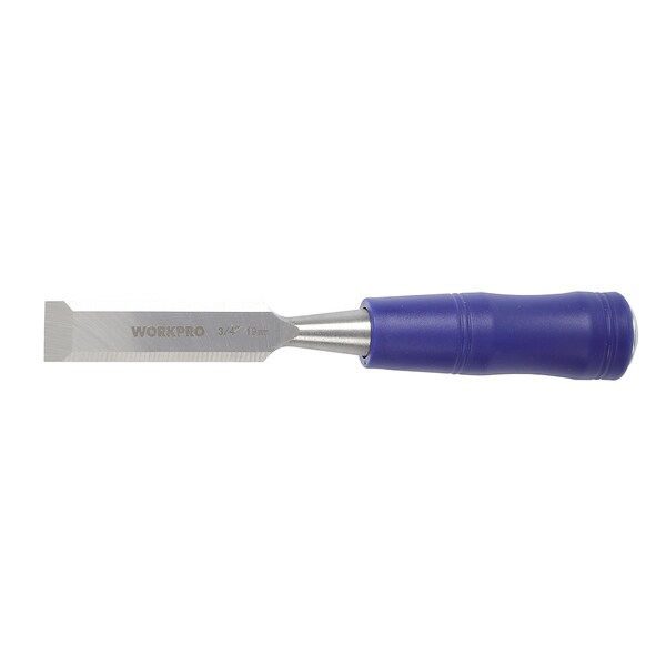 Prime-Line WORKPRO Wood Chisel, 3/4 in. Wide Blade, Hardened and Tempered Steel, Steel Caps, Blade Guards W043002 - main